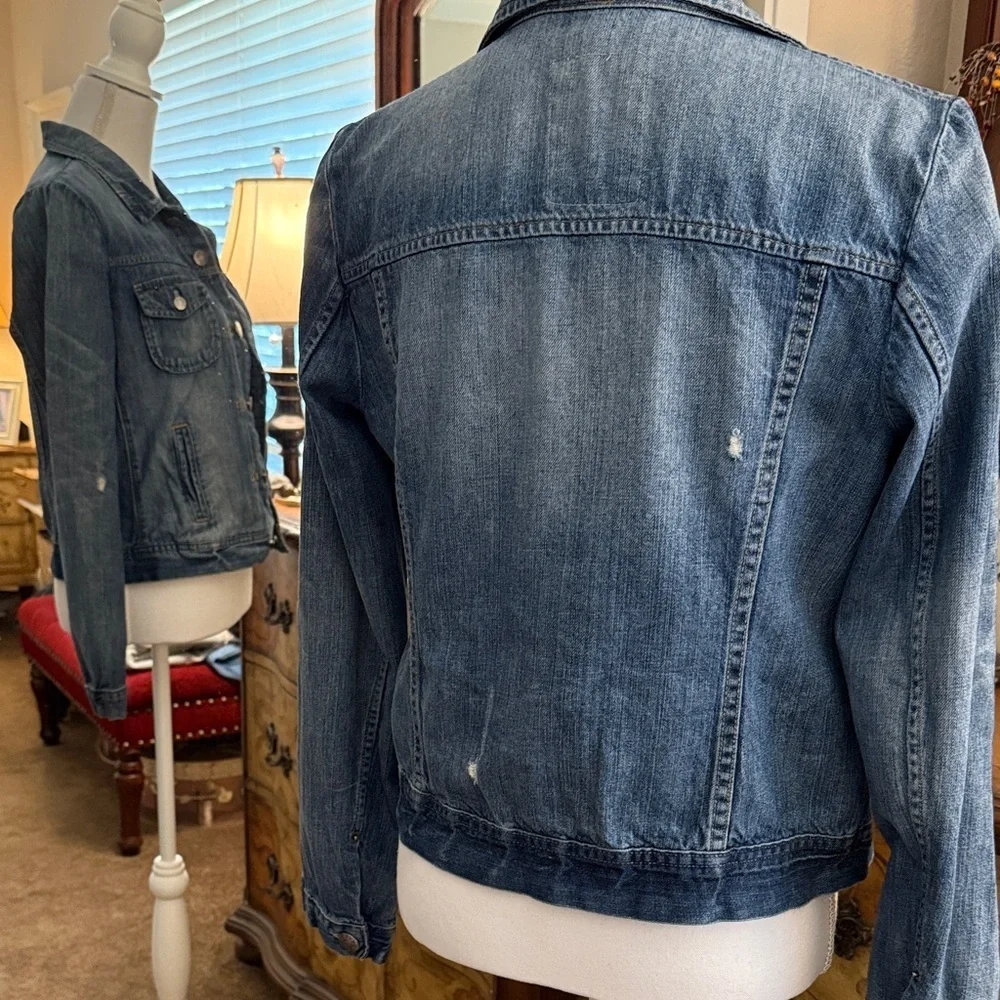 J. Crew Distressed Denim Jacket